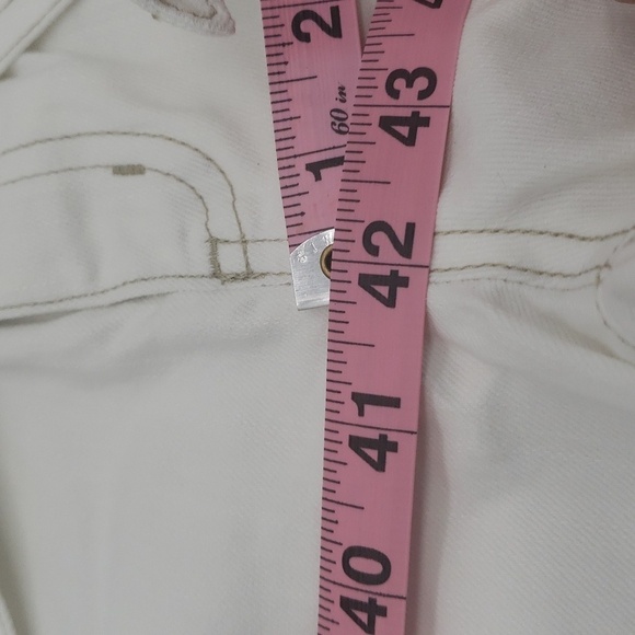 1577- INC Women's Casual Pants White Cropped Wide Leg Stretch Size 6 NWT - Picture 10 of 12